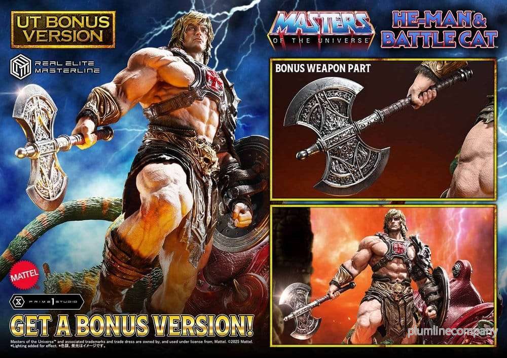 Masters of the Universe Real Elite Masterline Series staty 1/4 He-Man & Battle Cat Ultimate Bonus Version 86 cm - Bild 2