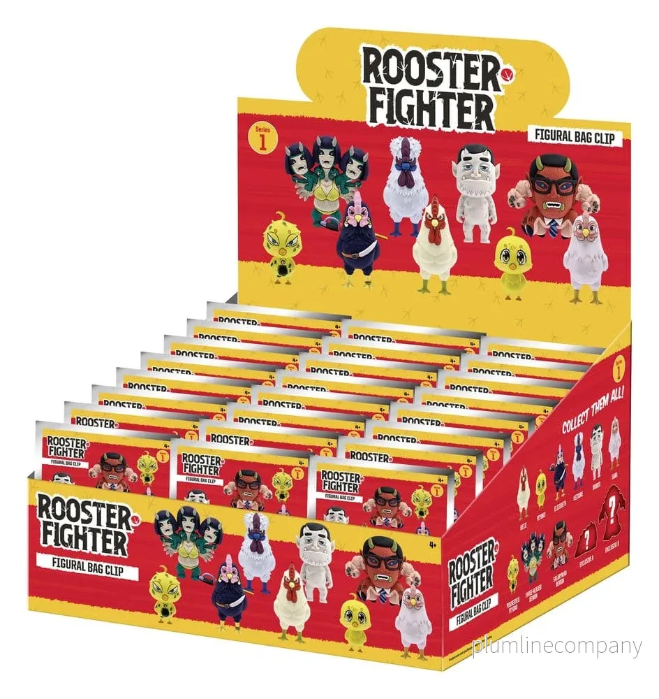 Rooster Fighter Serie 1 3D PVC Påsklämma Blindpåse Display (24 stycken) Rooster Fighter Serie 1 3D PVC Påsklämma Blindpåse Display (24 stycken)