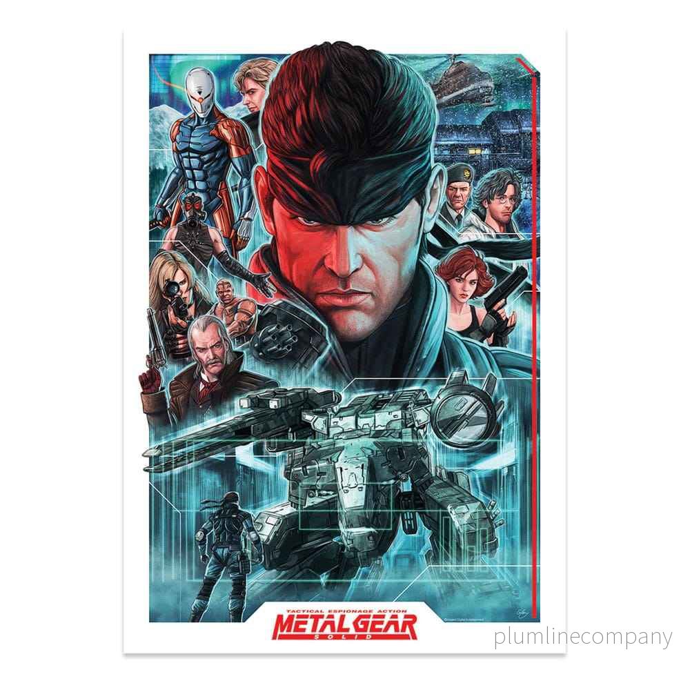 Metal Gear Solid konsttryck montage begränsad upplaga 42 x 30 cm Metal Gear Solid konsttryck montage begränsad upplaga 42 x 30 cm