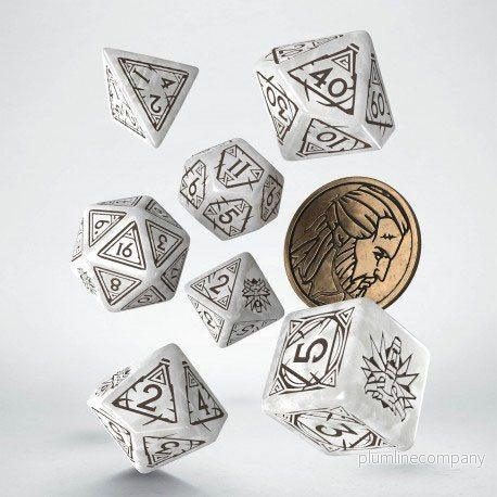 The Witcher Geralt Tärningsuppsättning – 7 Polyhedral Tärningar & Mynt The Witcher Geralt Tärningsuppsättning – 7 Polyhedral Tärningar & Mynt