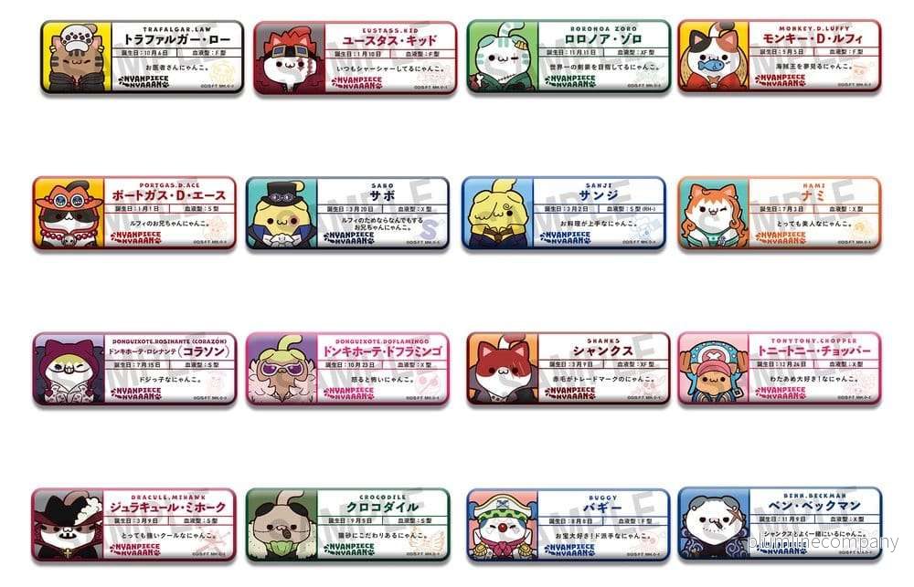 One Piece Mega Cat Project NyanPieceNyan! Name Collection metallmärken 8 cm blind box-display (16) – återutgåva One Piece Mega Cat Project NyanPieceNyan! Name Collection metallmärken 8 cm blind box-display (16) – återutgåva