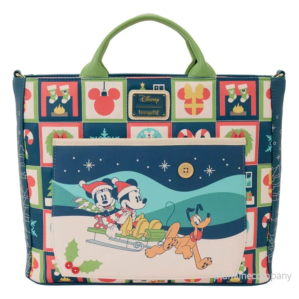 Disney by Loungefly Canvas Tote Bag Mickey och Minnie Holiday - Bild 2