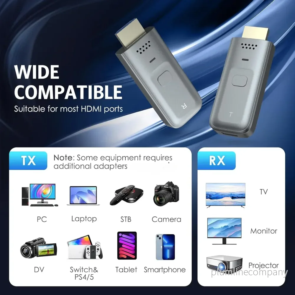NÖRDIC Trådlös HDMI-Förlängare 5GHz 1080P 30m - Bild 3