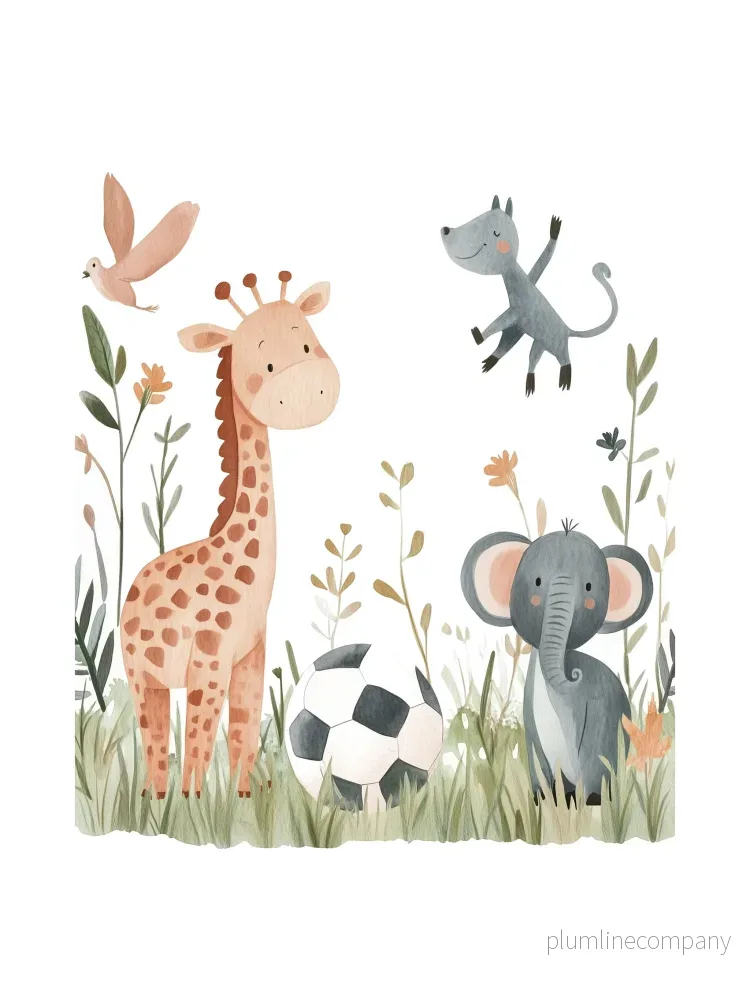Safari Animal Friends Poster