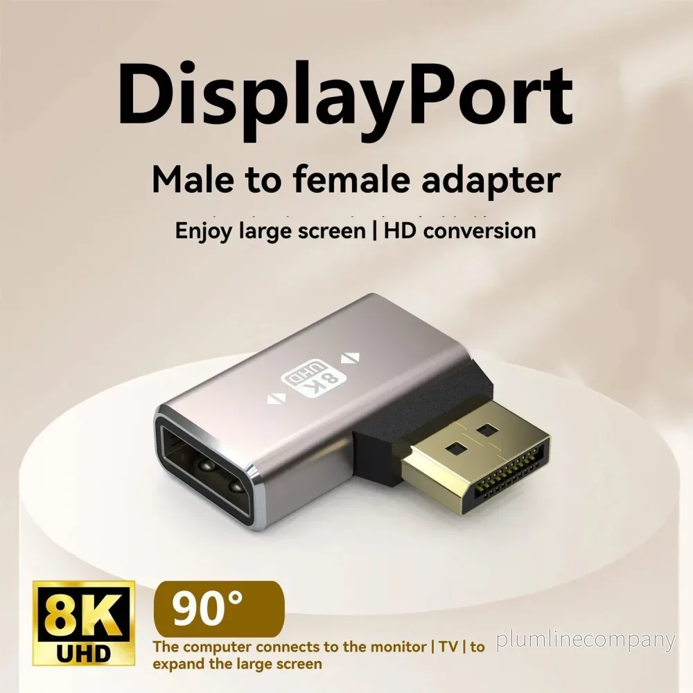 NÖRDIC Displayport-adapter hane till hona 8K60Hz 4K144/120/60Hz NÖRDIC Displayport-adapter hane till hona 8K60Hz 4K144/120/60Hz