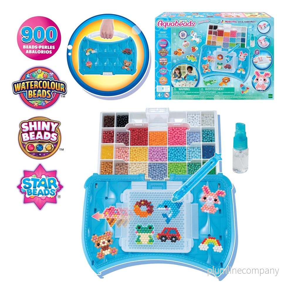 Aquabeads Kreativstudio Startset - Komplett pysselset med 900 färgglada pärlor och pop-up skaparbord för omedelbar pysselglädje - Bild 2