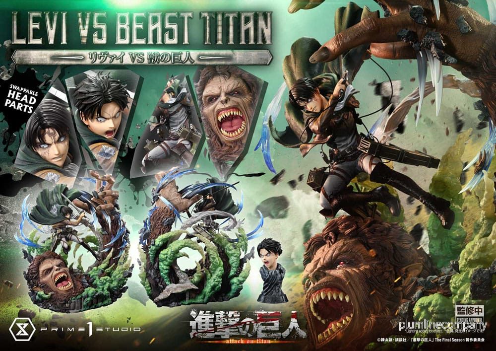 Attack on Titan Ultimate Premium Masterline Series Statue 1/4 Levi Versus Beast Titan 73 cm - Bild 2