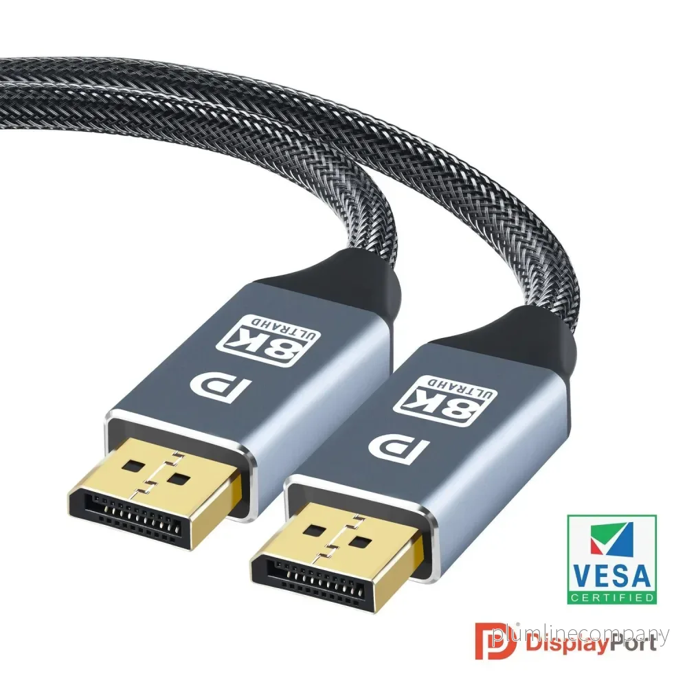 NÖRDIC CERTIFIED CABLES 1m nylonflätad Displayportkabel 1.4 UHD 8K60Hz 4K144Hz HBR3 32,4Gbps 10-bit HDR NÖRDIC CERTIFIED CABLES 1m nylonflätad Displayportkabel 1.4 UHD 8K60Hz 4K144Hz HBR3 32,4Gbps 10-bit HDR