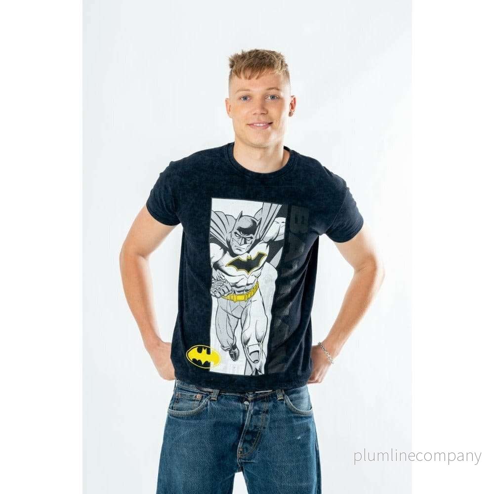 Batman T-shirt Comic Acid Wash Batman T-shirt Comic Acid Wash