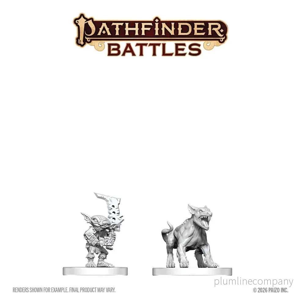 Pathfinder Battles Deep Cuts Omålade Miniatyrer Goblinkommandosoldat och Goblinhund 13 cm - Bild 2