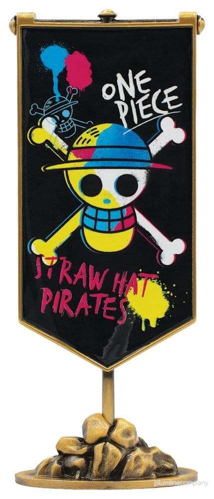 One Piece Replika Straw Hat Pirates metallbanner 11 x 6 cm
