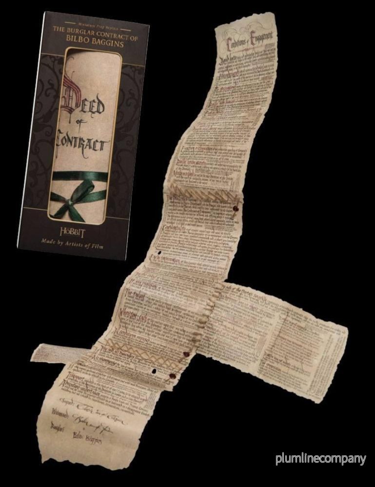 The Hobbit Mini Replica: Bilbo Baggins Burglar Contract - Bild 2