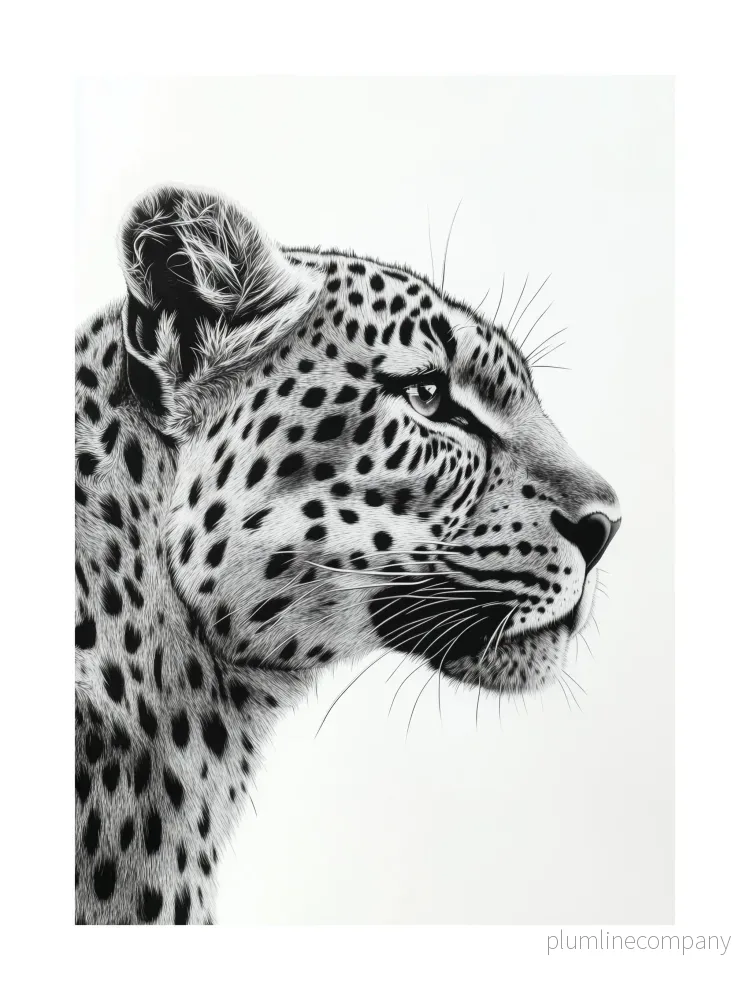 Leopard Profile Poster Leopard Profile Poster