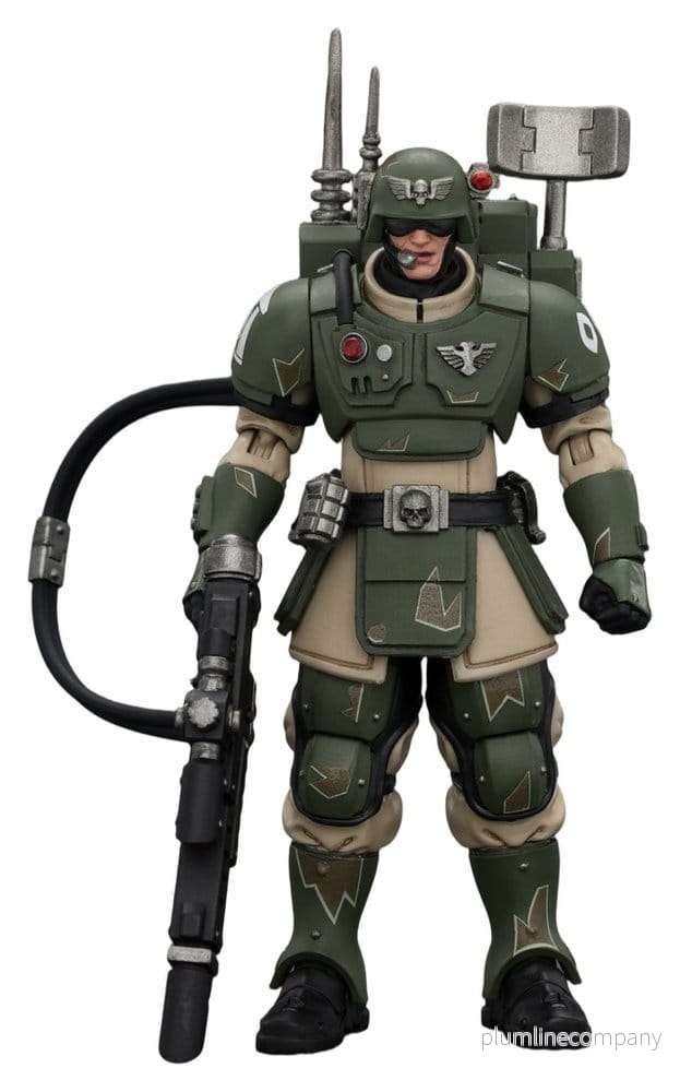 Warhammer Action Figure Astra Militarum Kasrkin 3 med Hot-shot Lasgun och Vox-caster Warhammer Action Figure Astra Militarum Kasrkin 3 med Hot-shot Lasgun och Vox-caster