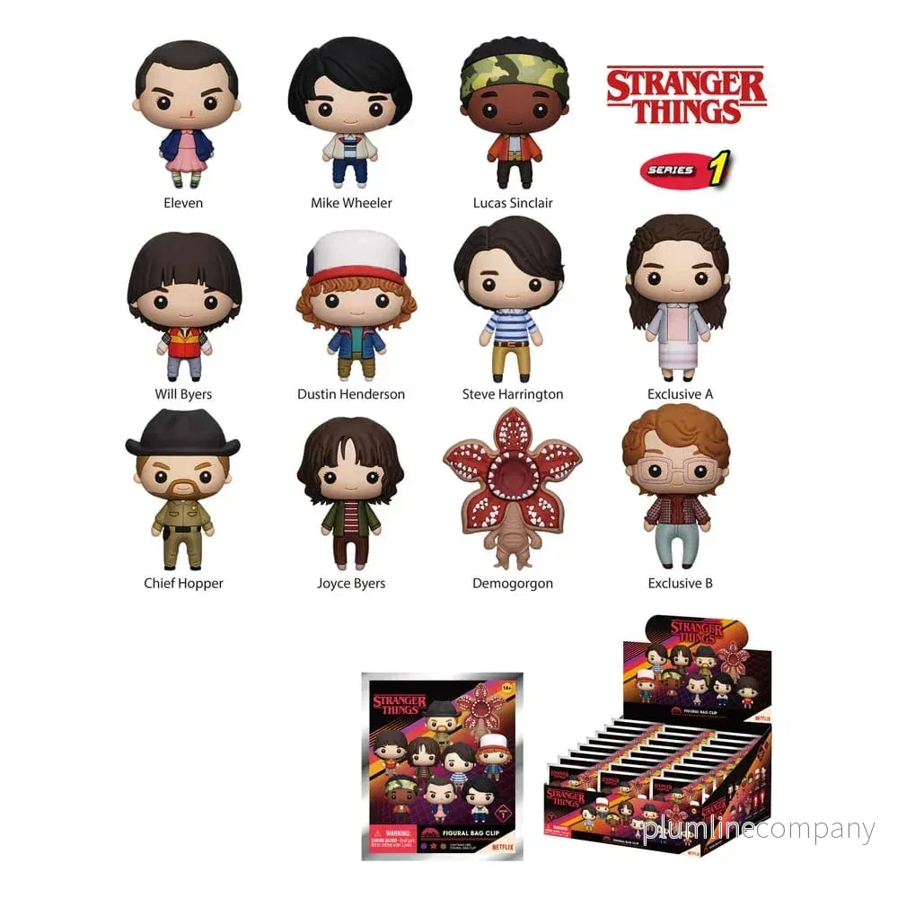 Stranger Things PVC Bag Clips Series 1 Display (24) Stranger Things PVC Bag Clips Series 1 Display (24)