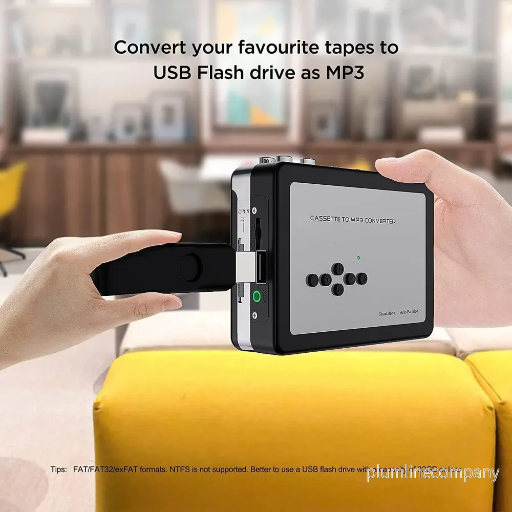 Ezcap kassett till MP3-omvandlare, digital kassettspelare konverterar band till MP3 till USB-minne ingen dator krävs - Bild 2