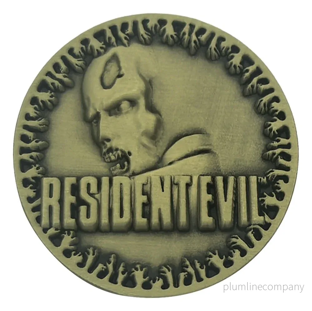 Resident Evil Collectable Coin 30th Anniversary Antique Brass samlarmynt Resident Evil Collectable Coin 30th Anniversary Antique Brass samlarmynt
