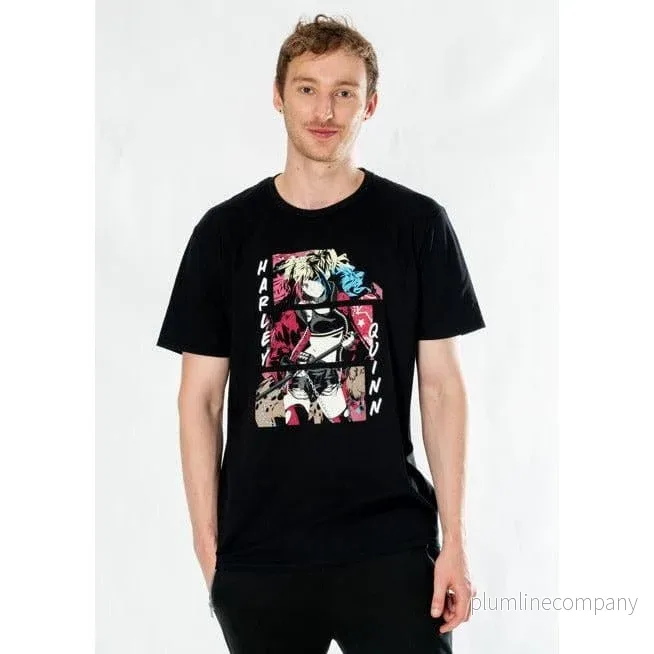 DC Comics T-shirt med Harley Quinn i Anime Comic-stil - Bild 2
