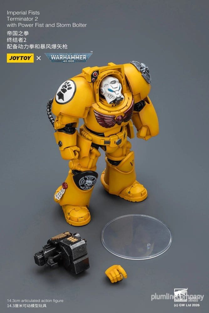 Warhammer 40,000 Action Figur Imperial Fists Terminator 2 med Power Fist och Storm Bolter 14 cm - Bild 3