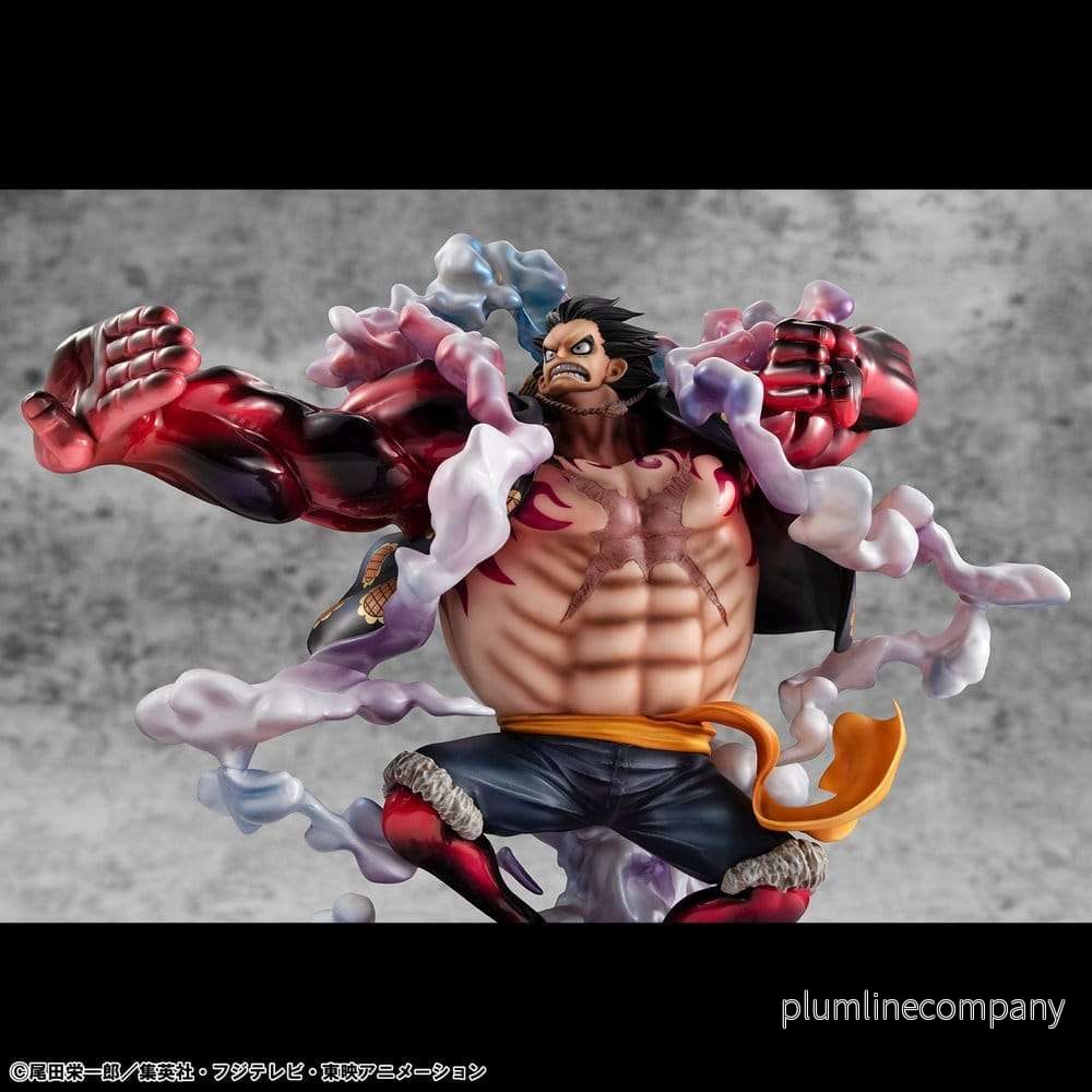 One Piece Portrait.Of.Pirates SA-Maximum PVC-figur Monkey D. Luffy Gear 4 Bounce-Man 10th Limited Ver. 30 cm - Bild 3