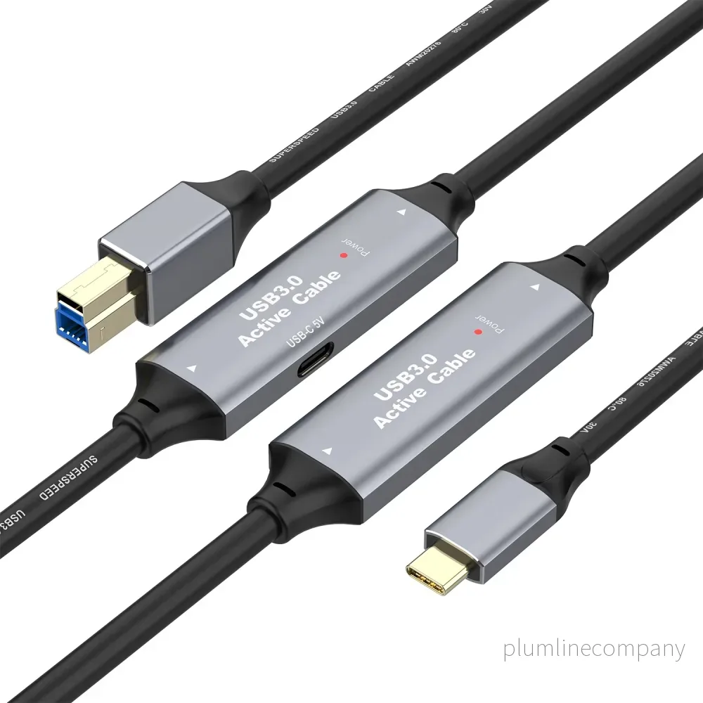 NÖRDIC USB 3.0 kabel USB C till USB B 5Gbps 15m USB skrivarkabel - Bild 3