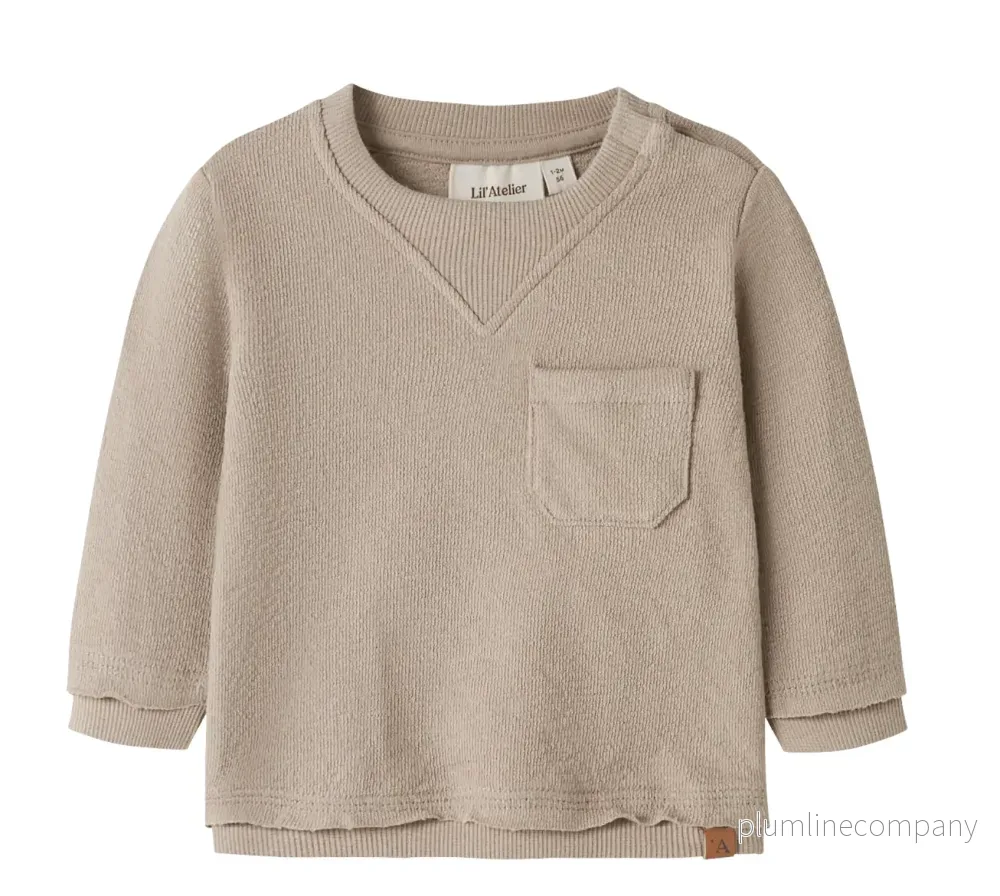 Baby Sweatshirt – NBMDIAS LS NR SWEAT LIL – OXFORD TAN Baby Sweatshirt – NBMDIAS LS NR SWEAT LIL – OXFORD TAN