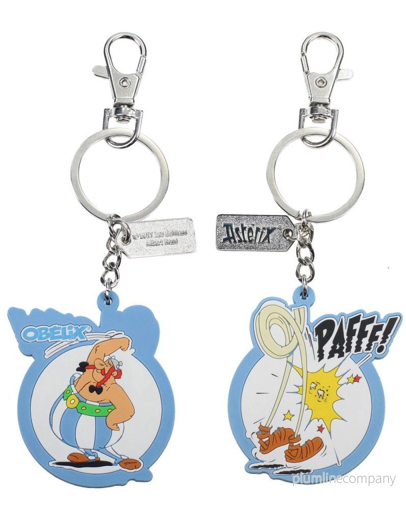 Nyckelring i gummi med Asterix och Obelix, 7 cm Nyckelring i gummi med Asterix och Obelix, 7 cm