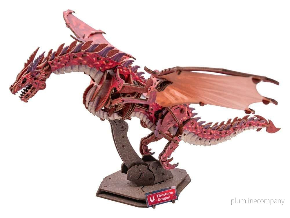 Ugears 3D-trämodell Firestorm Dragon 43 cm