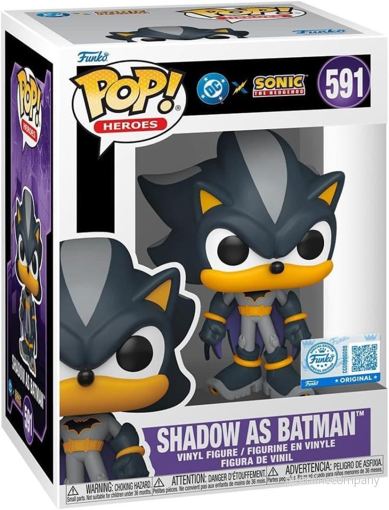 DC:s Justice League och Sonic the Hedgehog POP! Movies Figurer Shadow/Batman 9 cm - Bild 3