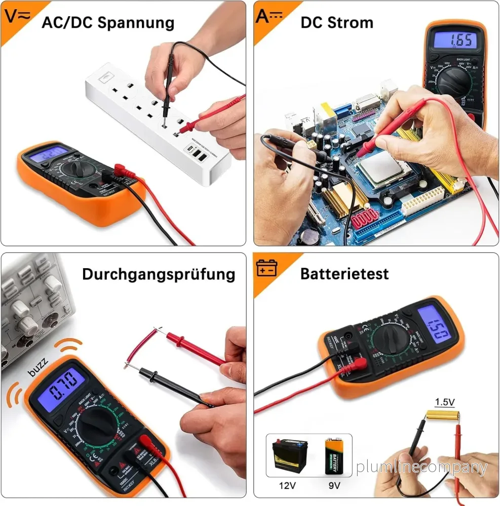 Digital multimeter för AC/DC – volt-, ampere- och ohmmätning med kontinuitetstest - Bild 3