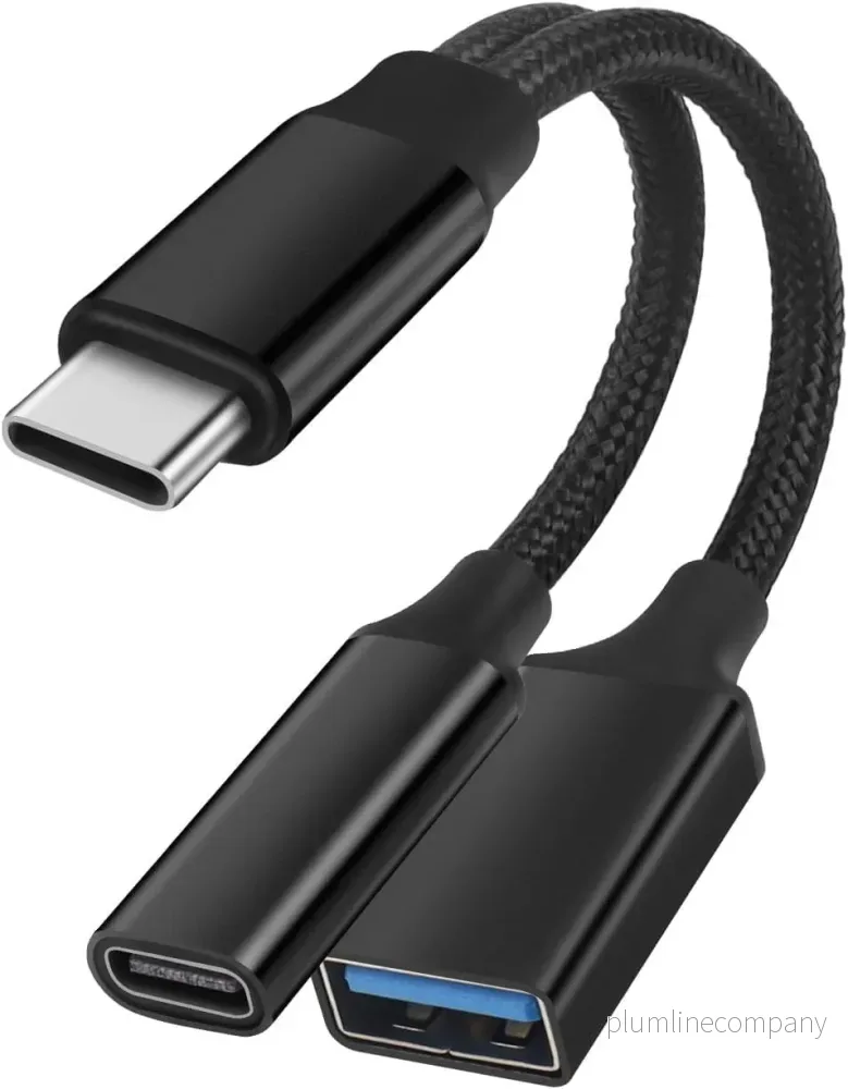 NÖRDIC USB-C till USB-A och USB-C PD60W laddadapter 13 cm NÖRDIC USB-C till USB-A och USB-C PD60W laddadapter 13 cm