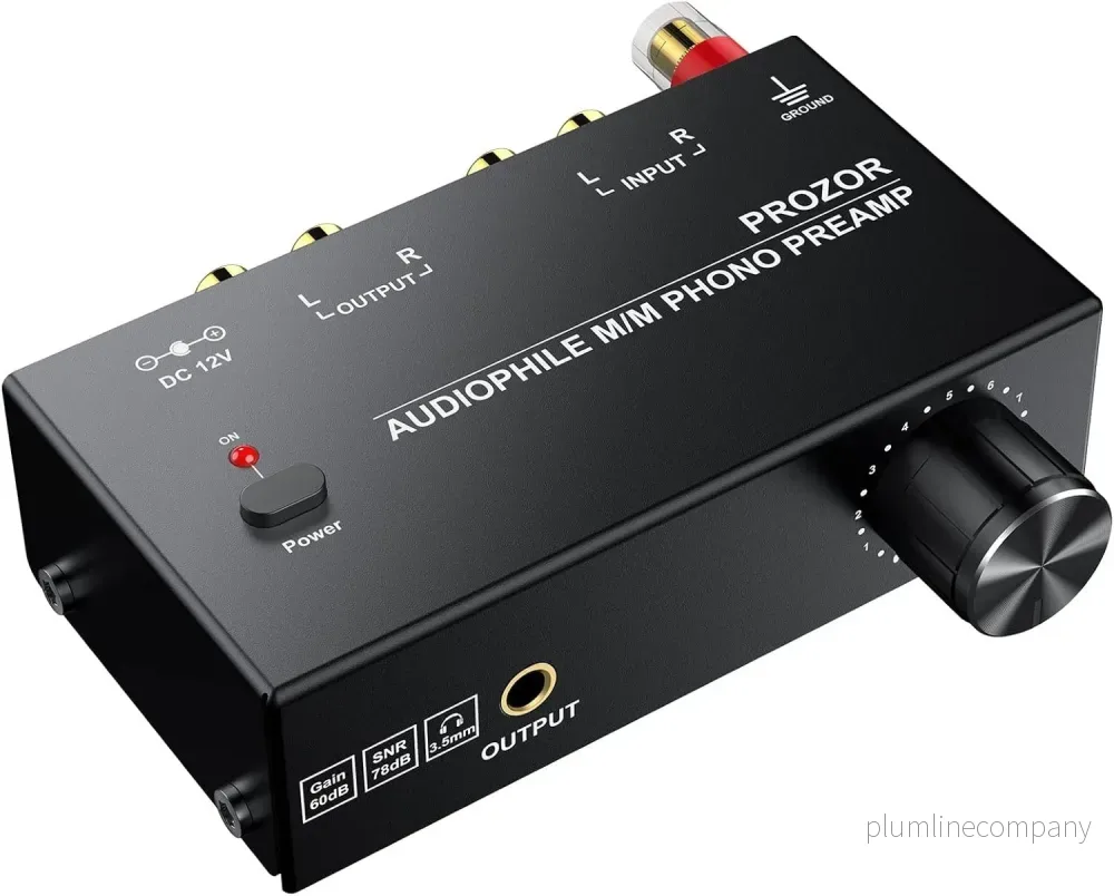Audiophile M/M Phono preamp with Level Volume Controls 2 RCA and 3.5mm interfaces Audiophile M/M Phono preamp with Level Volume Controls 2 RCA and 3.5mm interfaces