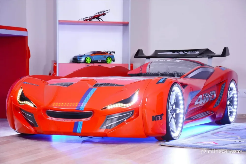 Bilsäng Knight Rider 7000 Röd- med LJUD och LED LJUS Bilsäng Knight Rider 7000 Röd- med LJUD och LED LJUS