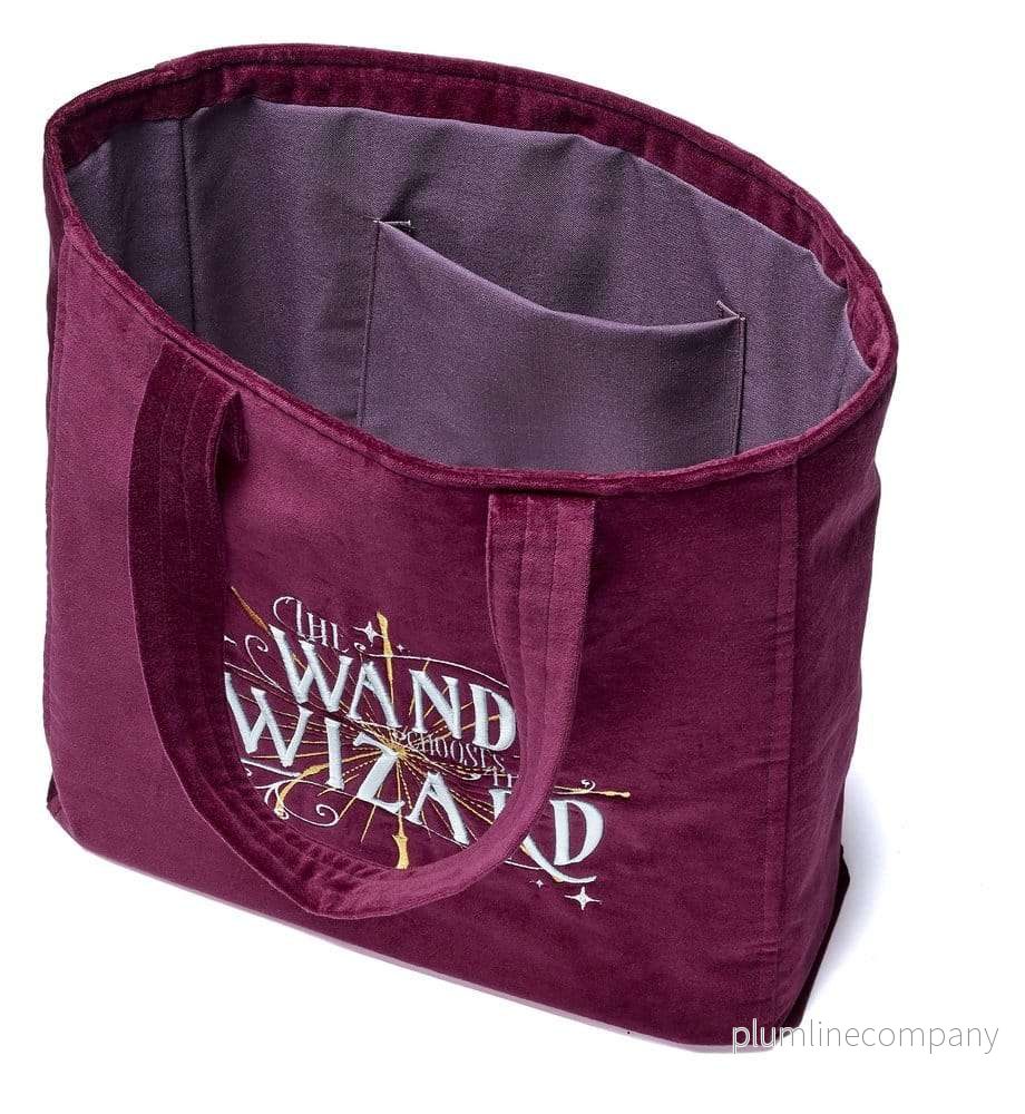 Harry Potter Tote Bag The Wand Chooses The Wizard Velvet - Bild 3