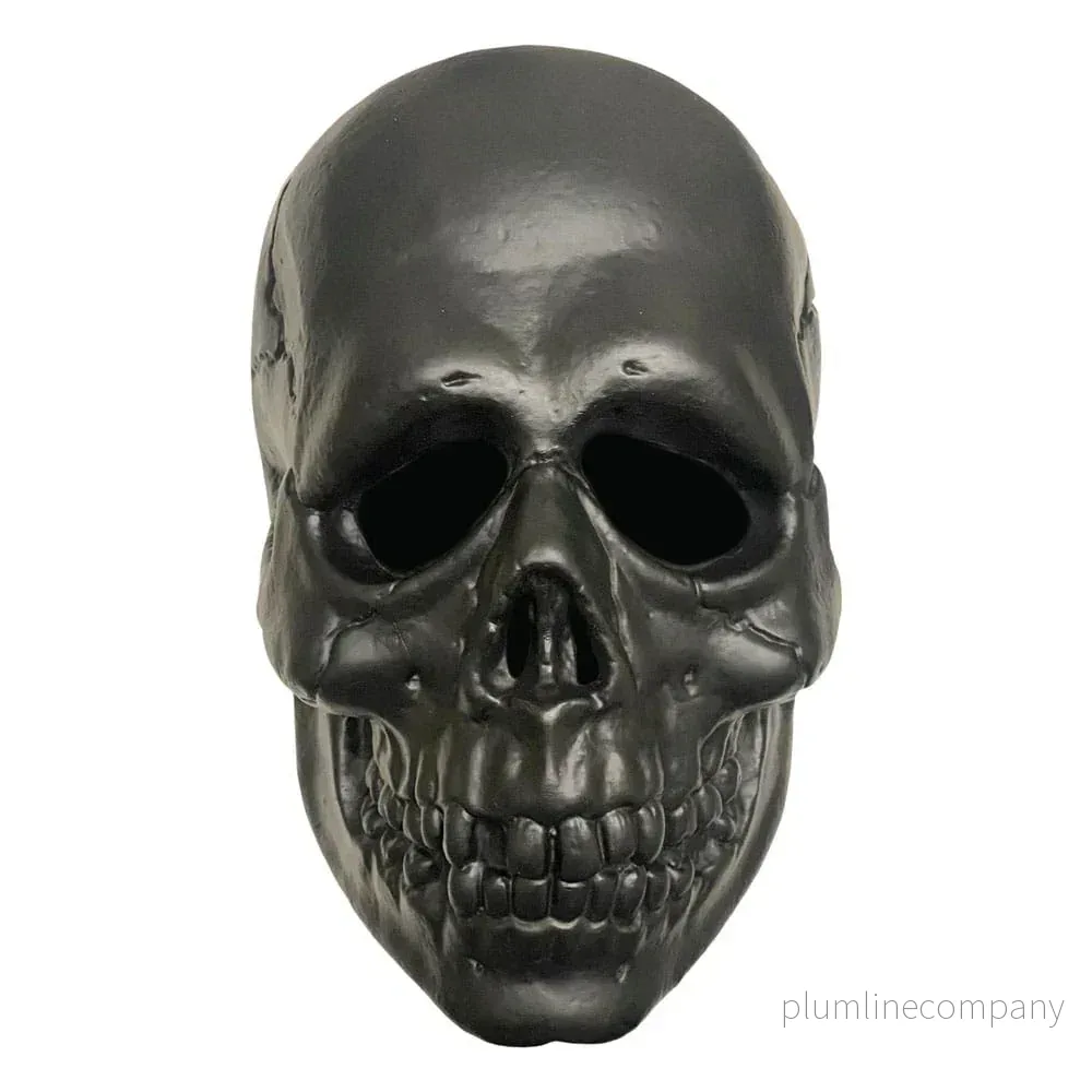 Don Post Vinyl Mask Black Skull - Halloween Mask i Vinyl - Bild 2