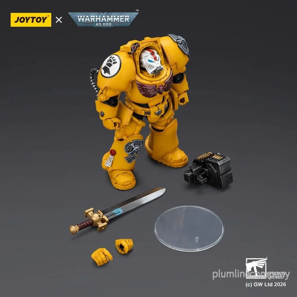 Warhammer 40,000 Action Figur Imperial Fists Terminator 1 med Power Sword och Storm Bolter 14 cm - Bild 3