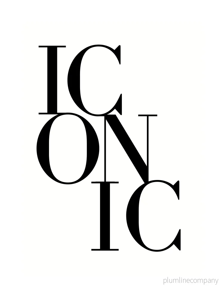 Iconic Serif Text Poster