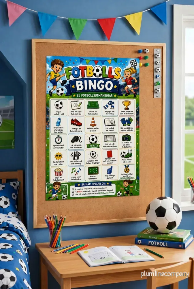 Fotbollsbingo – 25 roliga fotbollsutmaningar Fotbollsbingo – 25 roliga fotbollsutmaningar