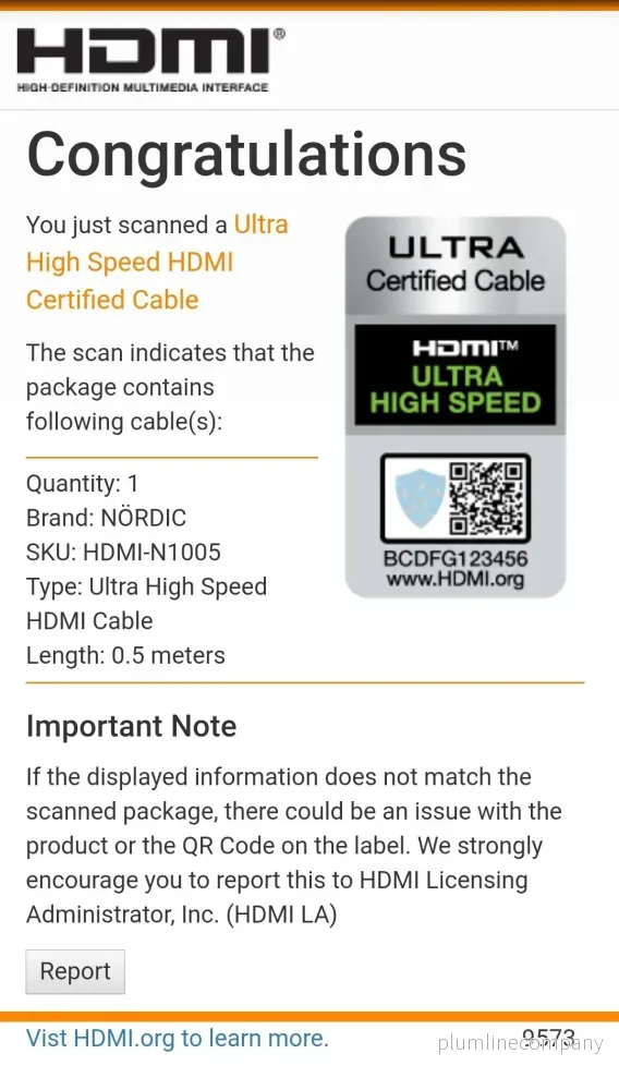 NÖRDIC CERTIFIED CABLES 50cm Ultra High Speed HDMI 2.1 8K60Hz 4K120Hz 48Gbps Dynamic HDR eARC Game Mode VRR Dolby Atmos nylonflätad kabel guldpläterad - Bild 2