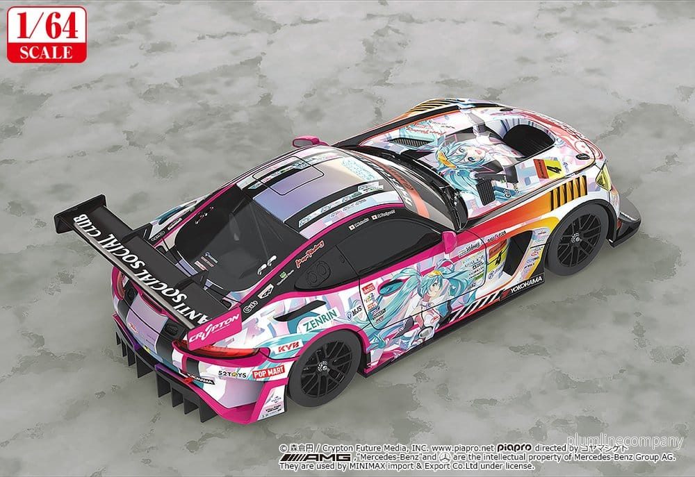 Hatsune Miku GT-projekt Fordon 1/64 Hatsune Miku AMG 2021 SUPER GT Runda 5 Version 7 cm - Bild 3