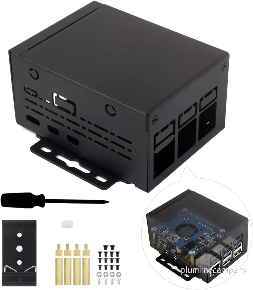 Waveshare industriellt metallchassi (D) för Raspberry Pi 5 Waveshare industriellt metallchassi (D) för Raspberry Pi 5