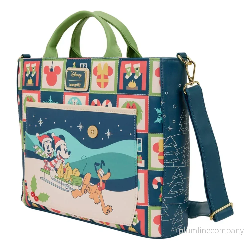 Disney by Loungefly Canvas Tote Bag Mickey och Minnie Holiday - Bild 3