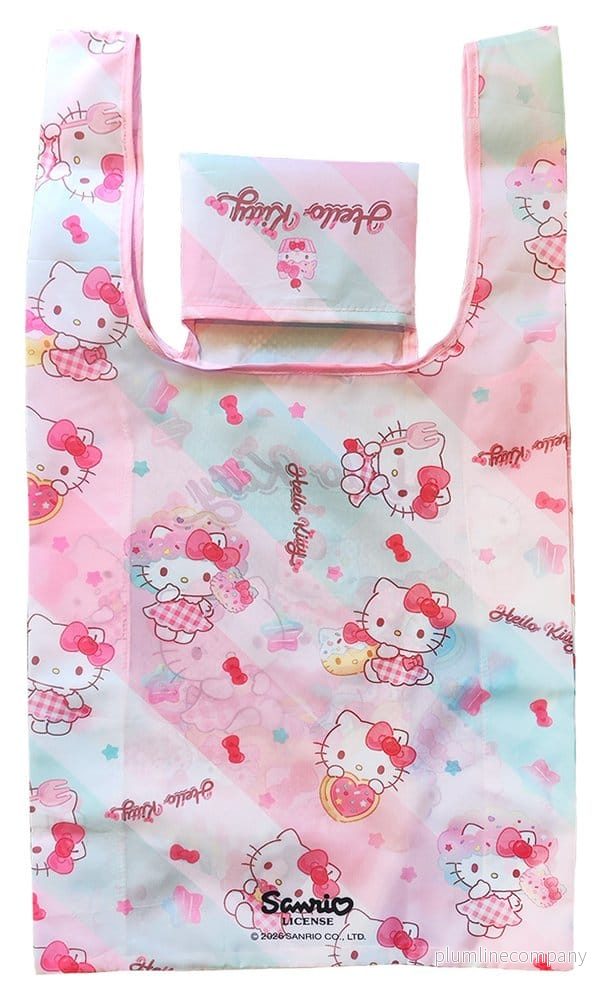 Sanrio Tote Bag Hello Kitty Snack Och Sötsaker Fällbar - Bild 3