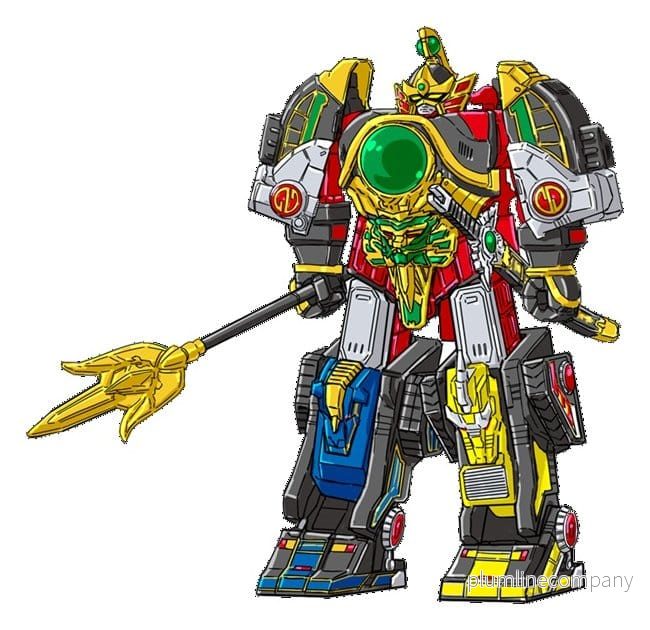 Mighty Morphin Power Rangers Thunder Megazord med Mega Power Sword Actionfigur 28 cm - Bild 2