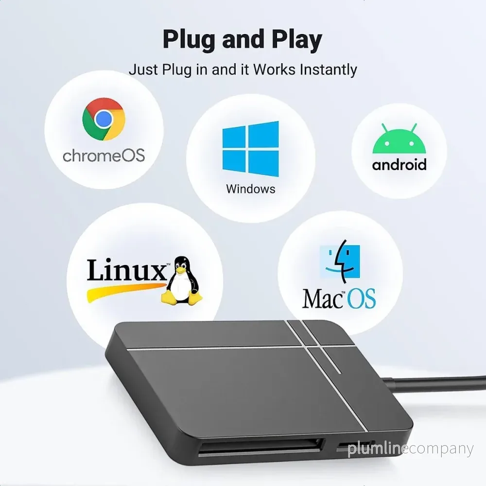 NÖRDIC USB-A 3.1, USB-C Kortläsare 4 Slot CF, SD 4.0, MicroSD 4.0, MS UHS-II - Bild 3