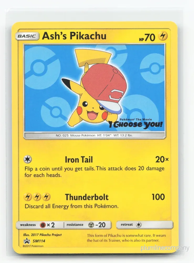 Ash's Pikachu SM114 - SM Black Star Promos