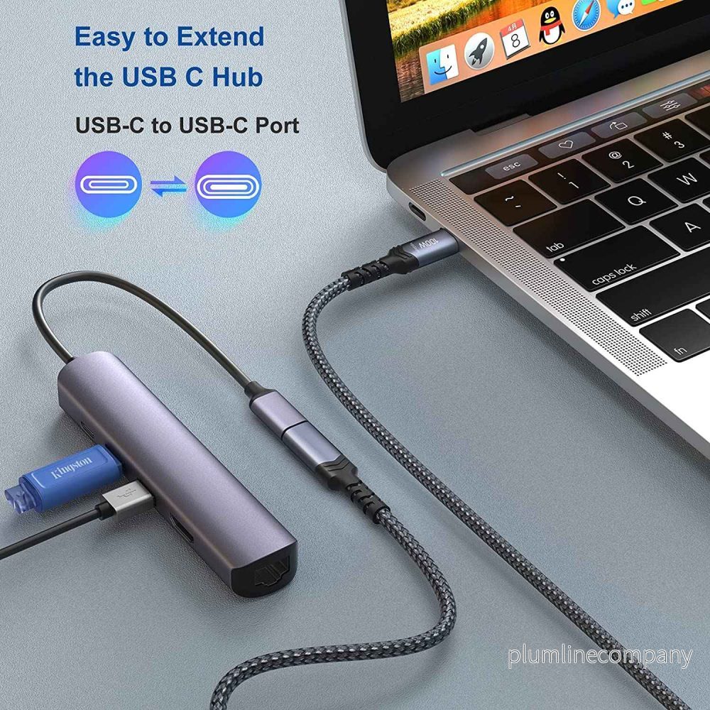 NÖRDIC USB 4 förlängningskabel 50cm 40Gbps 240W 8K60Hz - Bild 3