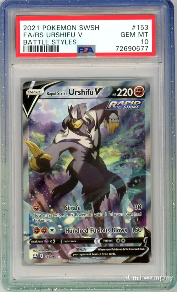 PSA 10 Rapid Strike Urshifu V 153/163 – Battle Styles PSA 10 Rapid Strike Urshifu V 153/163 – Battle Styles