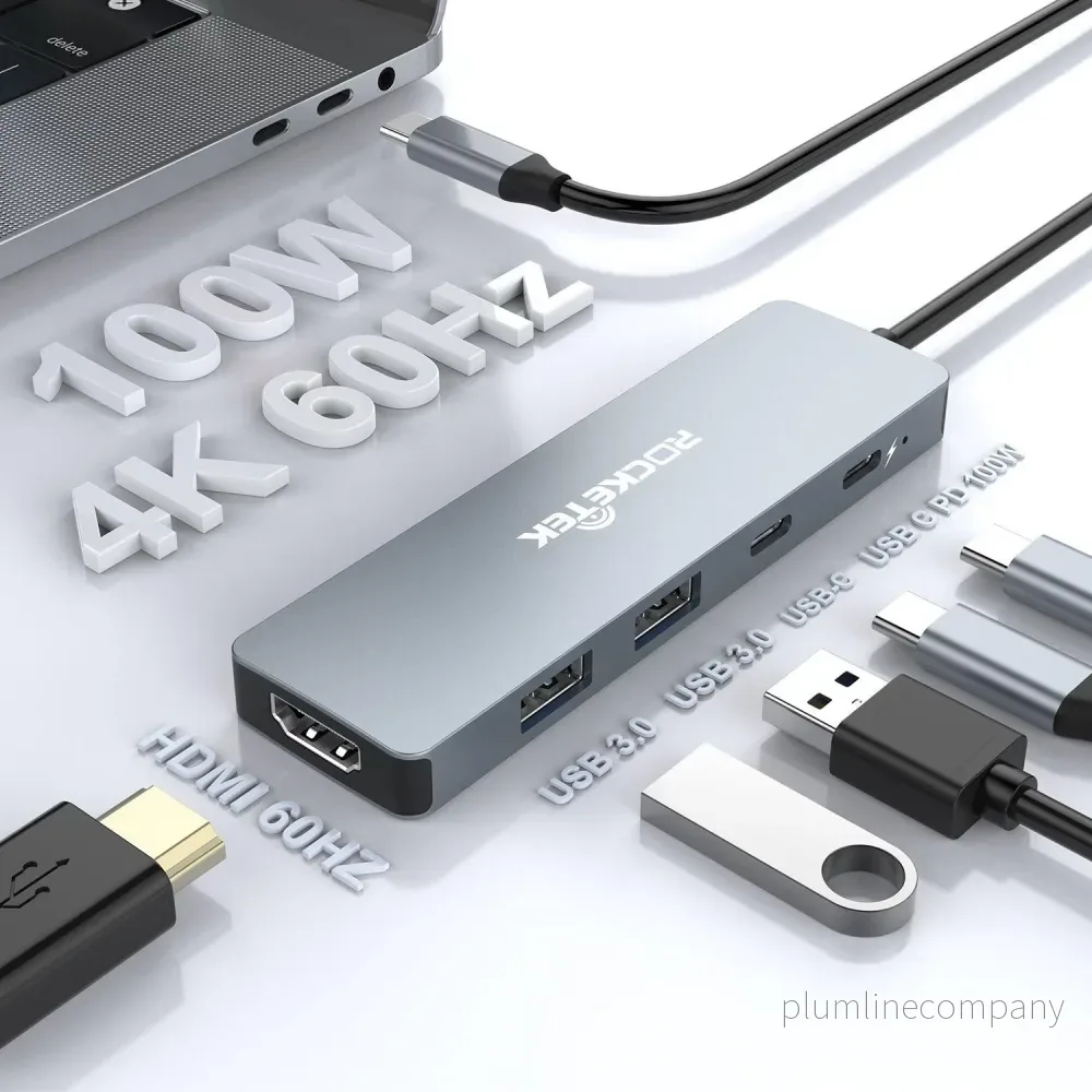 NÖRDIC 1 till 5 USB-C dockningsstation 1xHDMI 4K60Hz 1xPD100W 1xUSB-C 5Gbps 2xUSB-A 5Gbps NÖRDIC 1 till 5 USB-C dockningsstation 1xHDMI 4K60Hz 1xPD100W 1xUSB-C 5Gbps 2xUSB-A 5Gbps