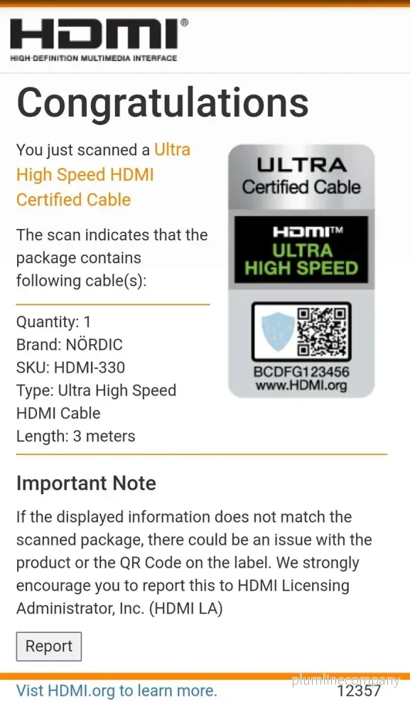 NÖRDIC CERTIFIED CABLES 3m Ultra High Speed HDMI 2.1 8K 60Hz 4K 120Hz 48Gbps Dynamic HDR eARC VRR guldpläterad - Bild 2